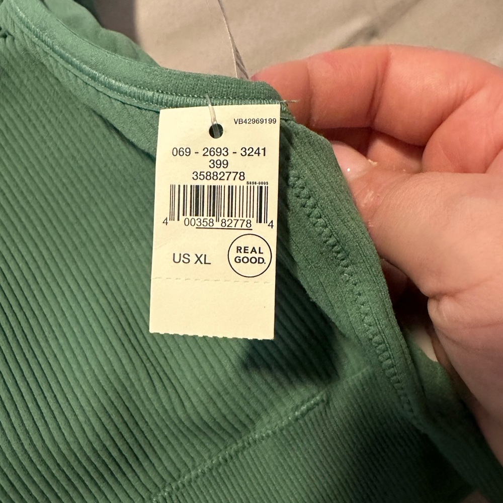 NWT Aerie Women's Ribbed Green Bralette - Picture 3 of 6